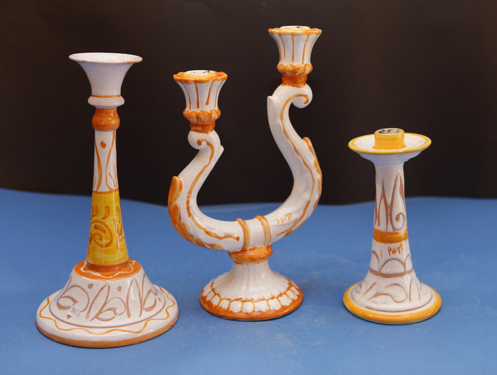 Portacandele in Ceramica Artistica Siciliana