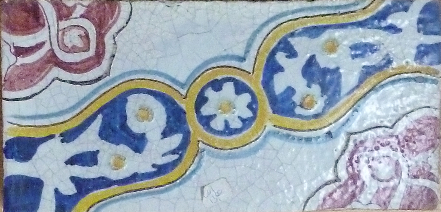 Fascio  in pietra lavica 12x30, colori giallo, blu, viola