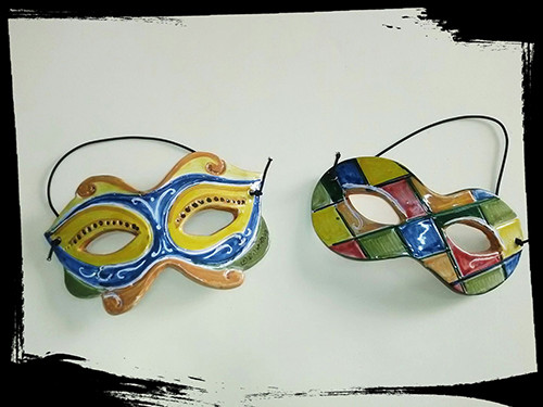 Ceramica Artistica Siciliana - Maschere di Carnevale