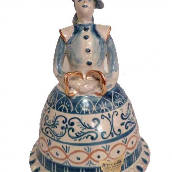 Bambola azzurra in stile anticato, dell'altezza di 27 cm