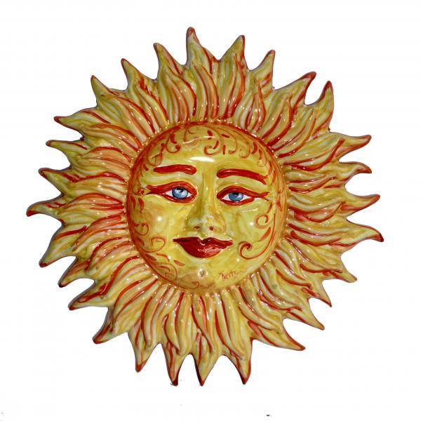 Medaglione a forma di sole, del diametro di 40 cm