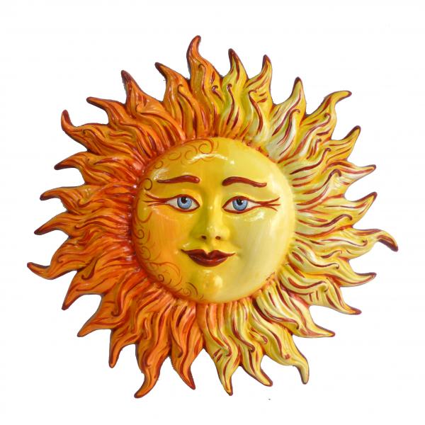Medaglione a forma di sole, del diametro di 60 cm