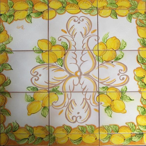 Pannello decorativo raffigurante limoni